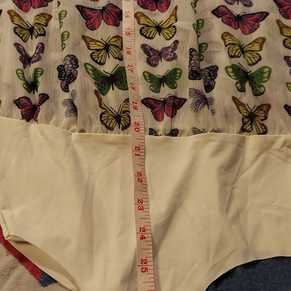 L'Agence Marcella Crepe Womens Bodysuit Butterfly Summer NWOT Size S See Pics. - Picture 9 of 9